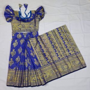 নীল সফট রানী কাতান রেডি শাড়ি