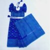 বাচ্চাদের নীল জামদানি রেডি শাড়ি