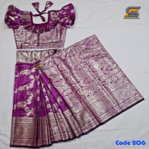 বাচ্চাদের বধূয়া বেনারসি কাতান রেডি শাড়ি।